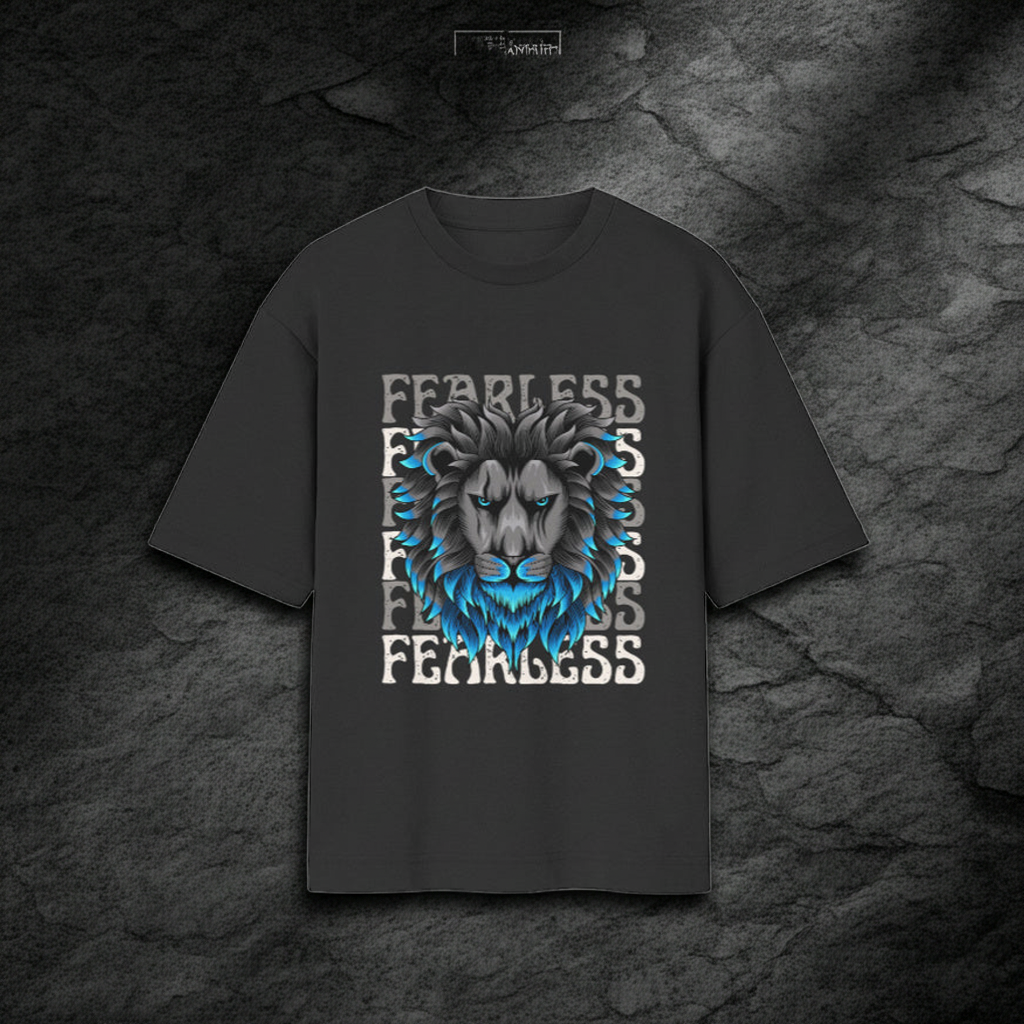FearLess Lionface - Unisex Oversized T-Shirt