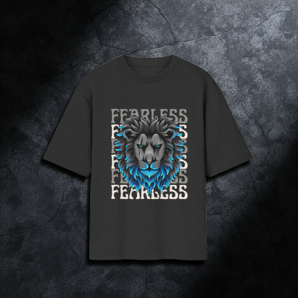 FearLess Lionface - Unisex Oversized T-Shirt